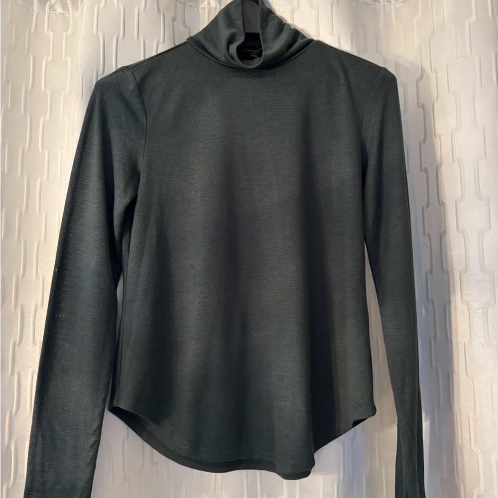 Banana Republic Luxespun Green Women’s Turtleneck Long Sleeve Top- Size …